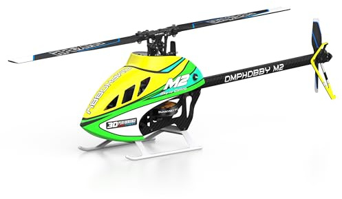 OMPHOBBY M2 V3 PRO RC Helicopter for Adults, Support APP Tuning & Telemetry, 6CH 3D Brushless Direct Drive, Lightweight 320g, OFS3 Flight Control, 200-Class Mini Helicopter for Outdoor Yellow PNP