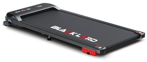 BLACK LORD 4-in-1 Laufband, 12 km/h, 9% Steigung, kompaktes Design Walking Pad mit Rollen, 3,2 PS leiser Motor, 12 voreingestellte Programme, LED-Display, 140 kg, Schwarz