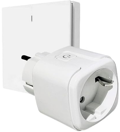 DIW-Kinetik KS-2300 Kinetisches Funk-Schaltset mit Funksteckdose und Batterielosem Wandsender, 2300 W, 433 MHz, Kabelloser Schalter für Innenräume
