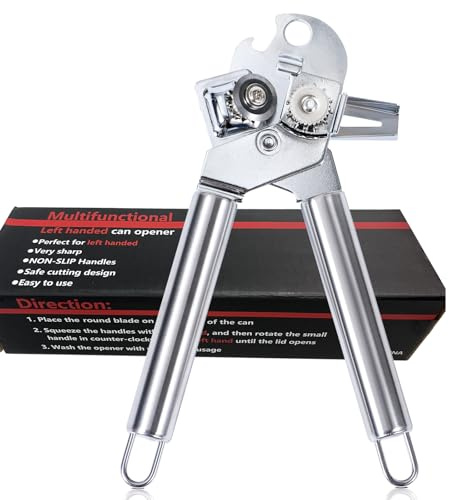 Left handed Can Opener and Bottler Openers, Left hand Tools (Metal) | for Lefty Adults/People, Kitchen Tools Utensils