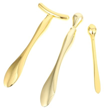 DECHOUS 3 Stück Augencreme Stift aus Zinklegierung für Verbesserte Augenhaut Cremeapplikator mit Massagefunktion Geeignet für Professionellen Salon und Heimgebrauch
