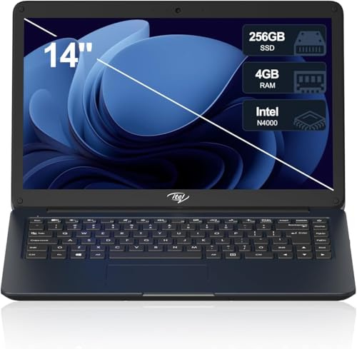 LETSUNG - Itel 14 Celeron N4000 Laptop (Dual Core) | 4GB RAM | 256GB SSD | Ultra Slim Design | HDMI & USB 3.2 | WiFi 2.4G/5G | Webcam | for Studio