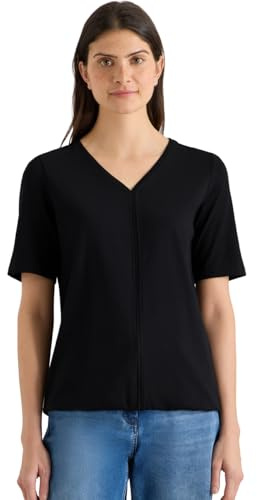 Cecil Kurzarm T-Shirt im Tunika-Look Black L