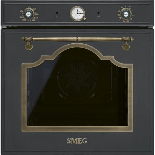 Smeg SFP67C1TAO Elektro-Heizofen, 60 cm, Cortina-Ästhetik, 65 Liter, pyrolytisch, Soft Close, Farbe Anthrazit, Energieklasse A