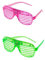 Ultra 1 Pink 1 Green LED Shutter Glasses - Party Flashing Glasses with Lights - Neon Glasses Rave Accessories - Futuristic LED Glasses 6 Colour Rave Glasses - Light Up Glasses - Glow LED Sunglasses