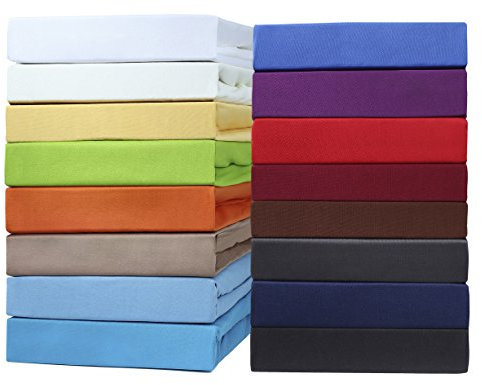 WASSERBETTEN & BOXSPRINGBETTEN Spannbettlaken von NatureMark Jersey 200x220cm +40cm Steghöhe riesige Farbauswahl (200 x 220 cm, weiß)