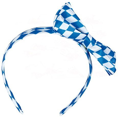 Oktoberfest Haarreif mit Schleife, blau-weiß, Bayern *NEU bei Pibivibi