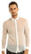 CHICTRY Men's Mesh Sheer See Through Long Sleeve Muscle Top Shirt Clubwear White XX-Large