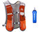 Win.Deeper 5L Sac à Dos Hydratation Marathoner Running Race Gilet d'hydratation (Orange avec 500ML Water Bouteilles)