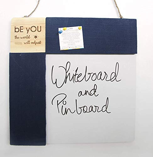 IVEI Pin Board + lavagna, lavagna combinata (citazione - blu navy)