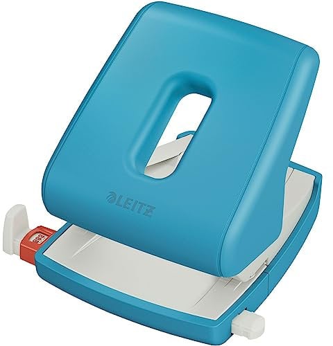 Leitz Perforatore, Capacità fino a 30 Fogli, Gamma Cosy, Blu (Calmo), 50040061