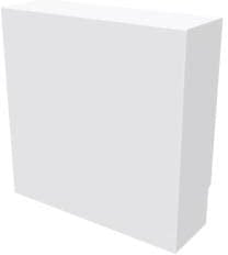 Cache nourrice plomberie ATOLE en acier Blanc - Largeur fixe - Taille 1 : 450 x 450 x 150 mm