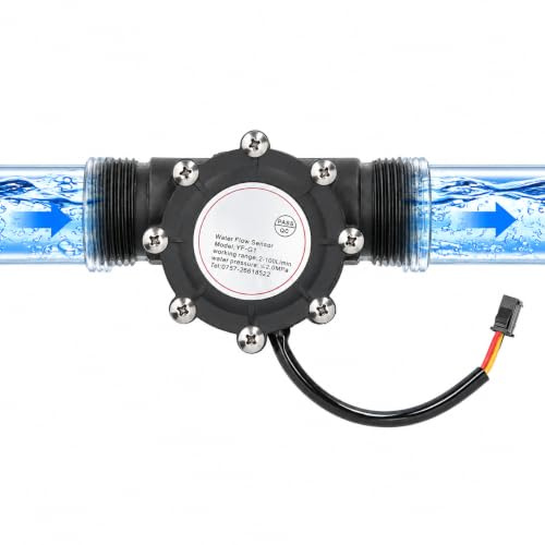 Nikou Durchflusssensor, Hochempfindlicher und Praktischer DC3-24V YF-G1-Kunststoff-Wasserdurchflusssensor Wird in Zentralen Klimaanlagen und Schwimmbädern Verwendet