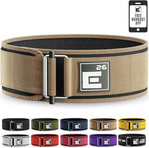 Selbstsichernder Gewichthebergürtel | Premium-Gewichthebergürtel für ernsthafte funktionelle Fitness, Gewichtheben und olympische Gewichthebersportler | Hebegürtel für Damen und Herren (Medium, Coyote