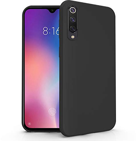 N NEWTOP Cover Compatibile per Xiaomi Mi 9, Custodia TPU Soft Gel Silicone Ultra Slim Sottile Flessibile Case Posteriore Protettiva (Nero)