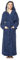 Peignoir de bain, longueur cheville, taille femme: M long, taille unisexe: S-M long, Bleu Marine