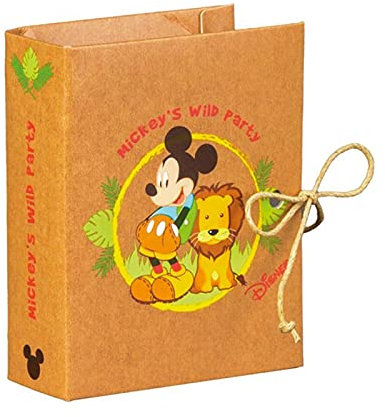 Ingrosso e Risparmio 10 Scatoline a Forma di Libro Porta Confetti con Topolino e Leone, firmate Disney, bomboniere, confettata Originale 1 Compleanno Maschio (con Confetti Misti)