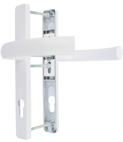 Premium Drückergarnitur Jupiter DHS 92mm - Rechteckig - Griff-Griff, Farbe:Weiß RAL 9016, Schildbreite:36mm