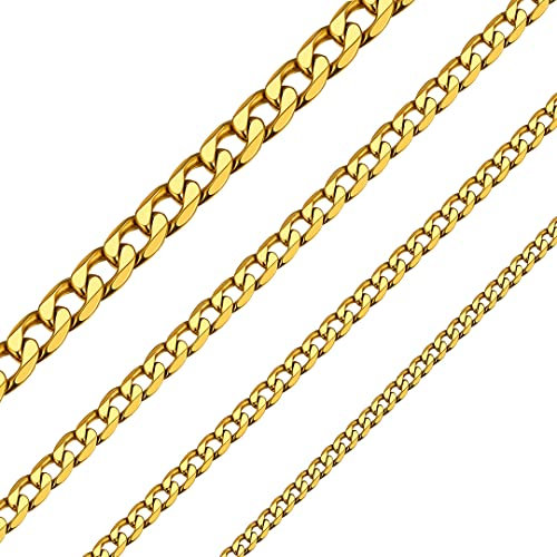 ChainsHouse goldkette für Herren 6mm Panzerkette in 61cm lang Massive Gliederkette mit Geschenkebox für Geburtstag Vatertag