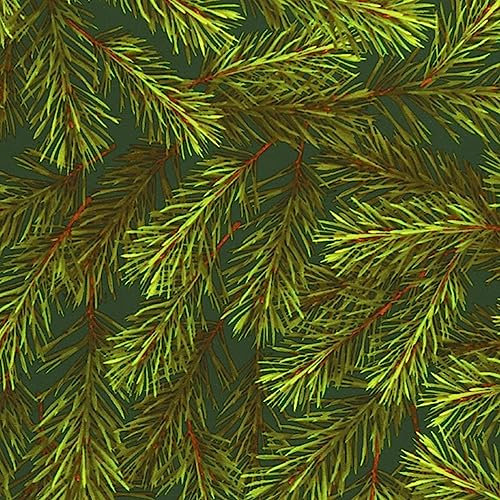 STAR Geschenkpapier 70cm x 2m Rolle mit Weihnachtsmotiv Tannen Zweige