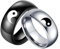 Aotiwe Eheringe Paar, Modeschmuck Set Graviertes Yin und Yang Muster Edelstahl Silber Schwarz W 60 &M 52
