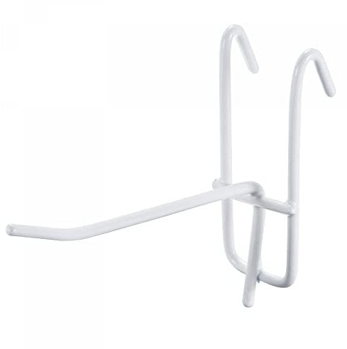 sourcing map Ganchos de pared de rejilla para almacenamiento de garaje, organizadores de pared de 4 pulgadas, color blanco, paquete de 10