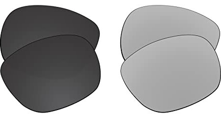 EZReplace Ersatzgläser für Maui Jim Island Time MJ137–64 mm Sonnenbrille (polarisierte Gläser) – passend für Maui Jim Island Time Frame (Carbon Black + Metal Silver), Carbon Schwarz + Metall Silber,