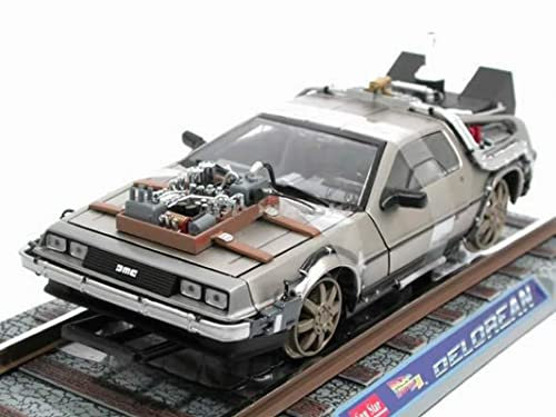 STGR Voiture Métal Delorean 3 Rail Road Retour vers Le Futur III au 1/18