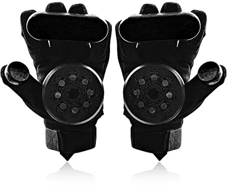 Glield Skateboard Handschuhe mit 2 Set Spark Pucks Longboard Downhill Slide Handschuhe CBST04