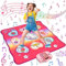 BAZADER Einhorn Tanzmatte Spielzeug Geschenke für Mädchen Jungen Alter 3 4 5 6 7 8+ Jahre, Musikmatte mit 5 Modi & 8 Integrierte Songs, LED Anzeige, Weihnachten Geburtstag Kinderspielzeug