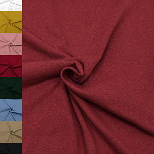 MAGAM-Stoffe Noah Bündchenstoff Feinstrick uni Oeko-Tex Meterware 50cm (35. Rot meliert)