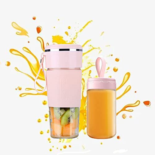 Licuadora portátil,licuadora para batidos y batidos,mini exprimidor de batidos, licuadora automática,Con taza de viaje,con mini mezclador de jugo de frutas recargable por USB,para viajes,gimnasio,camp