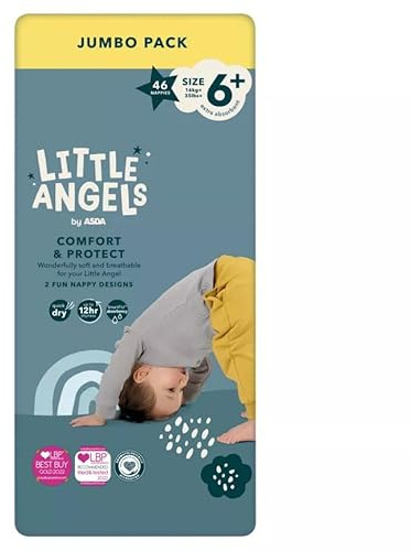 ASDA Little Angels Windeln Größe 6+ Jumbo 46 Stück