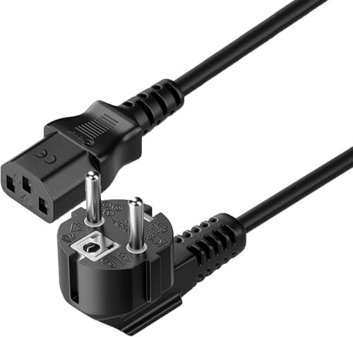 1.8M CEE 7/7 SCHUKO C13 Cavo di alimentazione, cavo di alimentazione CA a 3 pin per laptop, monitor PC, scanner, TV, stampante