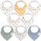 8 Stück Dreieckstuch Baby Junge, Mädchen - Unisex Bandana Lätzchen Baby, Super Absorbierende Halstuch Baby, Bio-Baumwolle Baby Lätzchen, Halstücher Baby für Säuglinge, Sabberlätzchen (Pets & Paws)