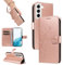 SRISHP Cover per Samsung Galaxy S22, Magnetica Cover a Libro con Slot per Schede, Custodia in PU Pelle Portafoglio per Galaxy S22, Oro Rosa