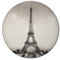 Paris Eiffelturm Retro Magnet rund Urlaubserinnerung 1900 Runder Vintage Deko-Magnet mit altem Paris-Bild Frankreich Eiffelturm Nostalgie