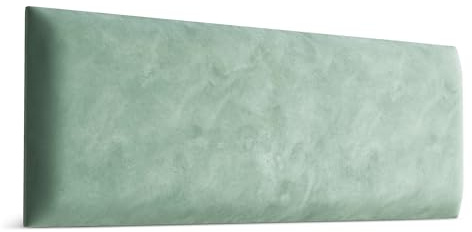 Muralo Wandkissen Gepolstert, Magic Velvet, Wandpolster - 50x15 cm, Mint | Wandpaneel, ideal als Bettkopfteil oder Lendenkissen - für Schlafzimmer und Wohnzimmer, einfache Anbringung mit Montagekleber