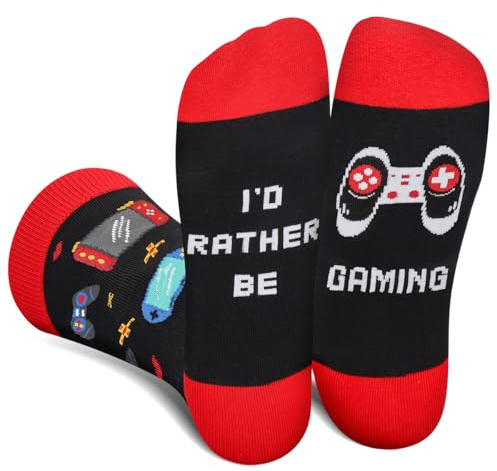 AGRIMONY Lustige Socken Herren - I'D RATHER BE Bunte Socken Männer Jungen Witzige Geschenke Weihnachten Ostern Geschenkideen
