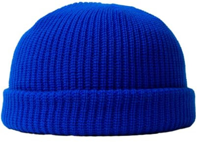 BrightGlow Wintermütze für Herren und Damen Trawler Beanie Watch Hat Roll-up Edge Skullcap Kurze Fischermütze mit Strickbündchen Beanie-Mütze Warm Skimütze Acryl-Strickmütze Blau Erwachsene