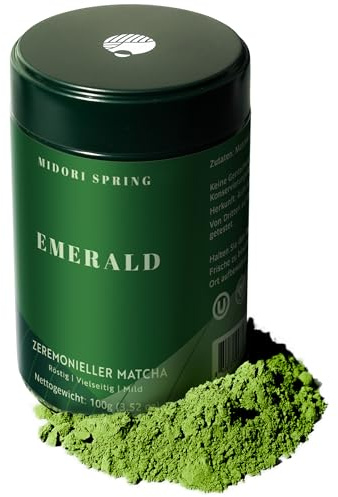 Midori Spring Matchapulver für Getränke, Gebäck und Tee Zeremonieller Smaragd 100g (Non-Organic)