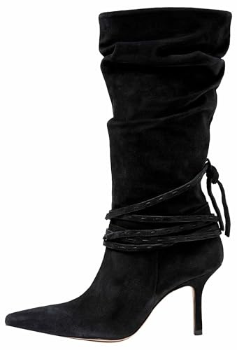 Cinq à Sept Women's Samina Wrap Around Heel Boots, Black, 4 UK