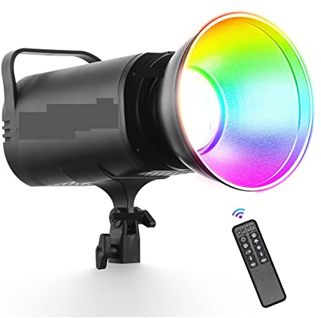 RGB COB LED Video Light Studio Lighting 1700K-12000K Studio professionale Strobe Flash Lamp Mount for fotocamera Video Foto Per la fotografia in studio(Type B)