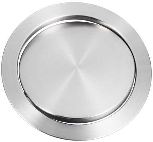 UKCOCO Stainless Steel Recessed Trash can Lid with Auto Flap Cover for Kitchen Bin 9.00 Inch Hole Garbage Bin Replacement Lid to Prevent Odor and Easy Installation