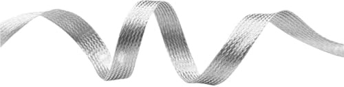 Geflochtener Ärmel Geflochtene Hülse aus verzinntem Kupfer, 1/2/5 m Verbindungsdraht, leitfähiges Band, Entlötgeflecht, Schweißlot, 1 Stück(Silver,8MMx5M)