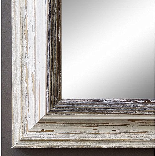 Artecentro cornice per quadri tele - shabby chic bianco-colore in legno varie misure offerta (bianco/marrone, 50x70)