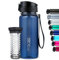 720°DGREE Water Bottle “uberBottle“ - 650 ml crystalClear +Fruit-Infuser - BPA-Free Tritan, Leakproof, Reusable Drinking Bottle - Sports Bottle for Gym, School, Fitness, Cycling, Travel, Office