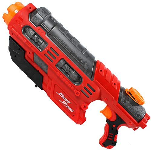 BLUE SKY Wasserpistole mit Pumpe mit Tank – Rot – 044235 – 49 cm – Outdoor-Spiel ab 5 Jahren