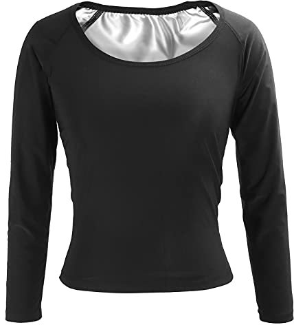 Sauna Weste, Damen Sport Slimming Sauna Shirt Polyurethan Sweat Enhancing Slimming Body Shapewear für Damen Sweat Tank Top Shaper(S/M)