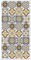 Panorama Vinyl Teppich Hydraulic Fliesen Triana Orange 60x110 cm - Kitchen Floor Mat Küchenmatte - Rutschfestes Flammhemmend - Groß Teppich - Teppiche PVC